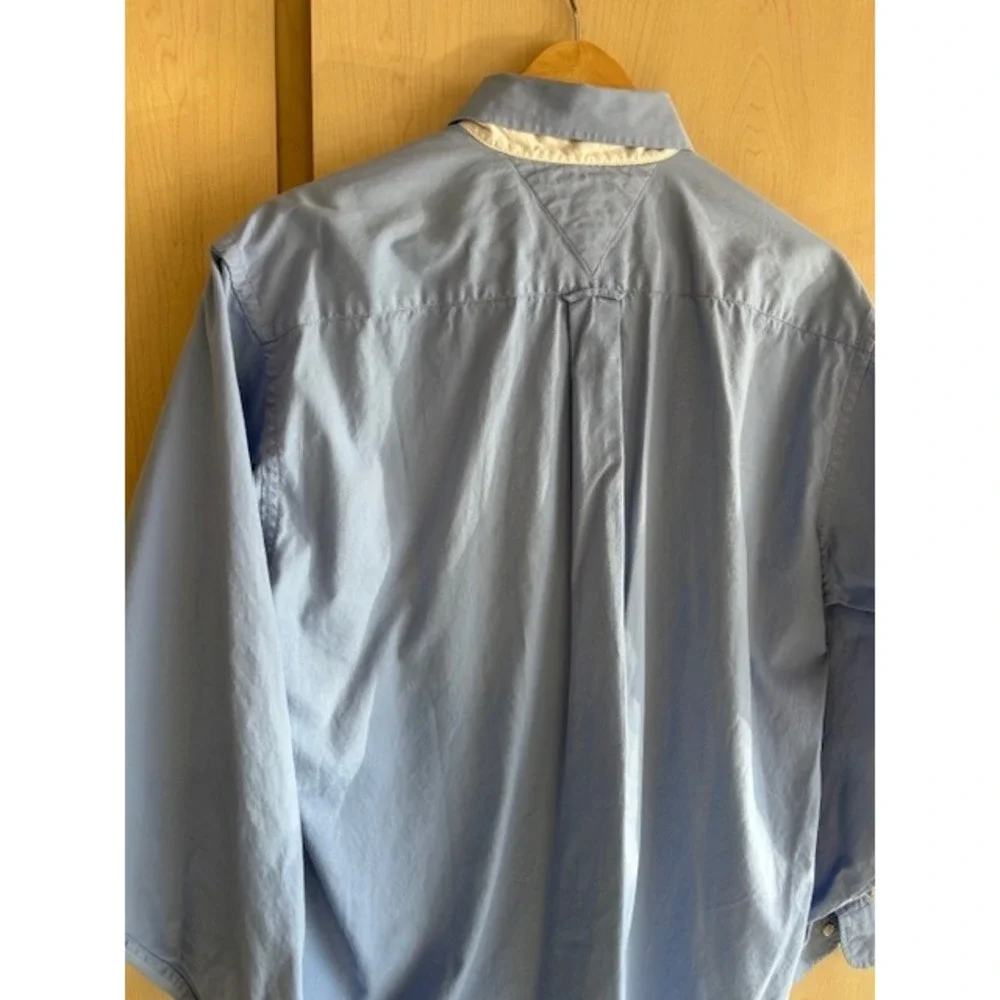 Tommy Hilfiger Button Down Blue Oxford Shirt Men's‎ Size 15.5-34 Long Sleeve